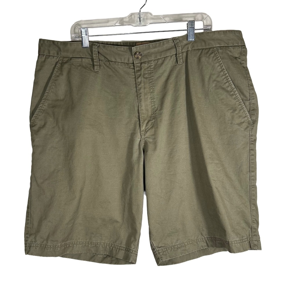 Boston Traders Men Olive Green Luxury Vintage Cotton Chino Shorts Size 42 706420